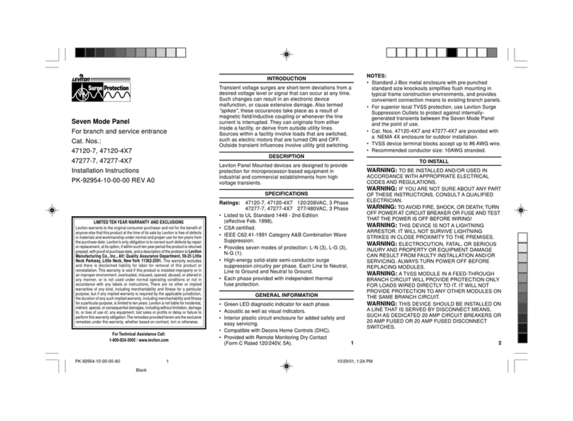 Leviton 47120-7 User manual