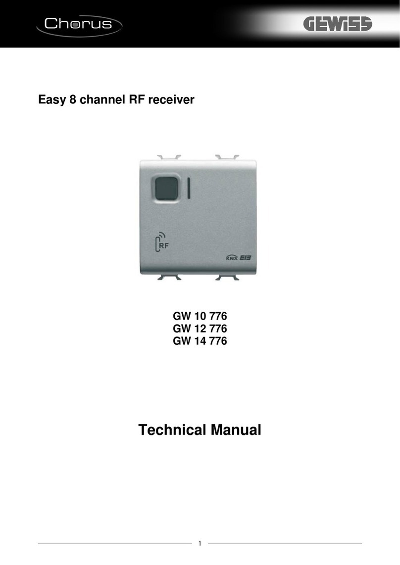 Gewiss Chorus Easy 8 channel RF receiver Technical manual
