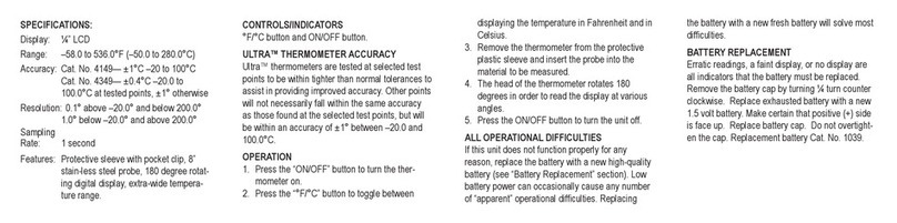 Control Company TRACEABLE ROBO 4149 User manual