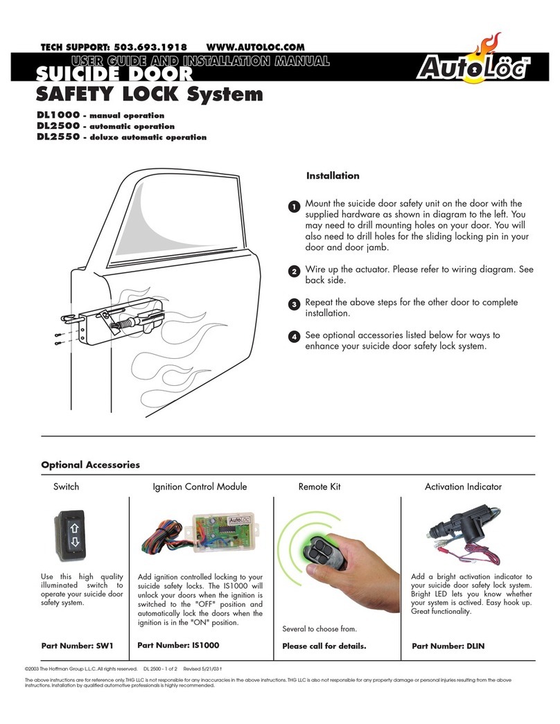 AutoLoc SUICIDE DOOR Instruction Manual