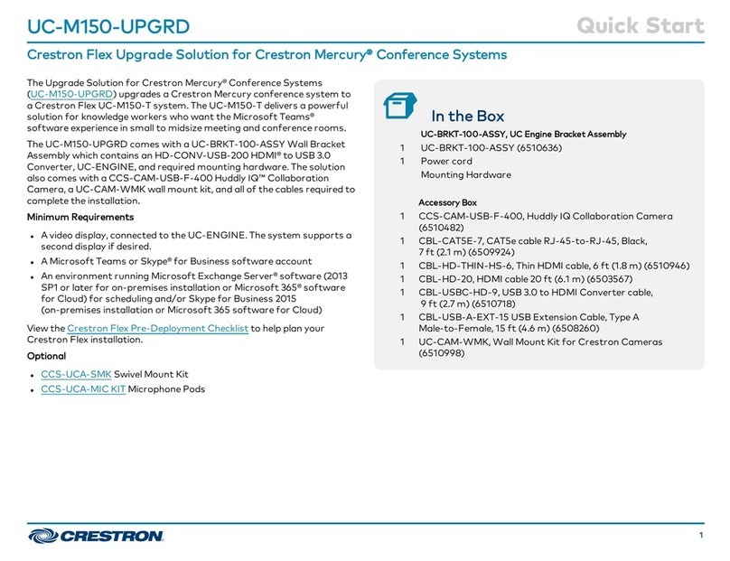 Crestron UC-M150-UPGRD User manual