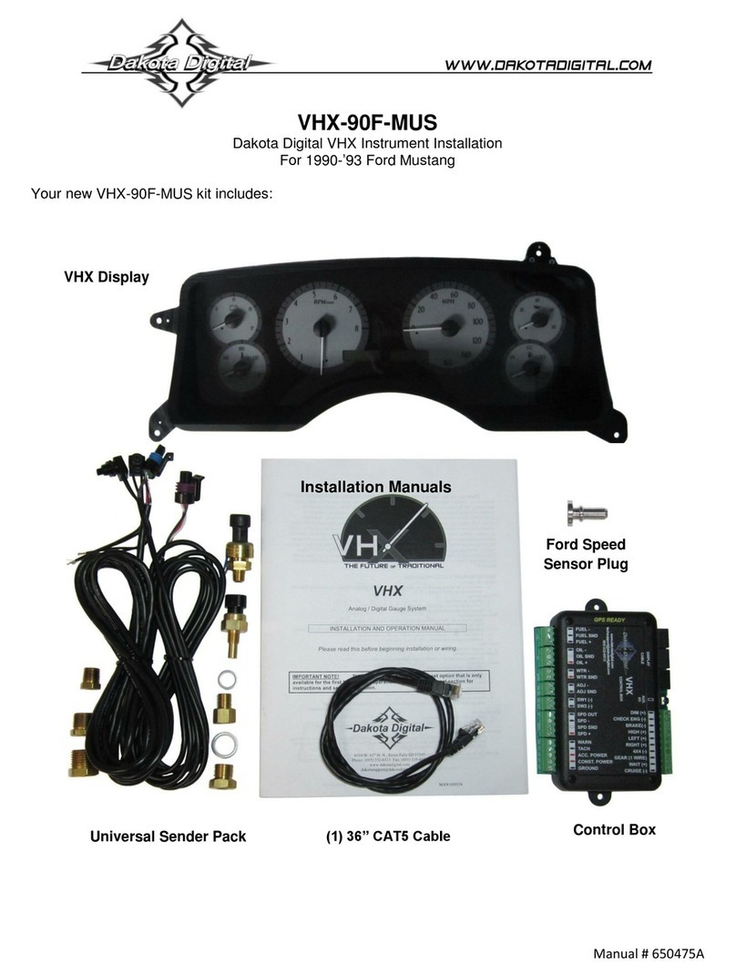 Dakota Digital VHX-90F-MUS installation instructions