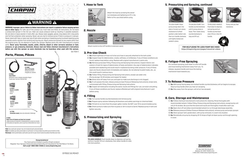 Chapin 19049 User manual