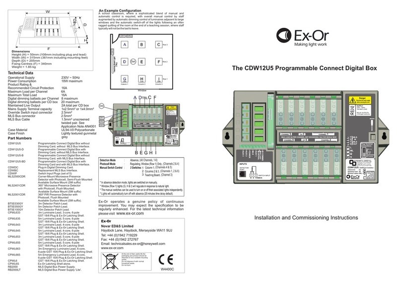 Exor CDW12U5 Installation and commissioning instructions