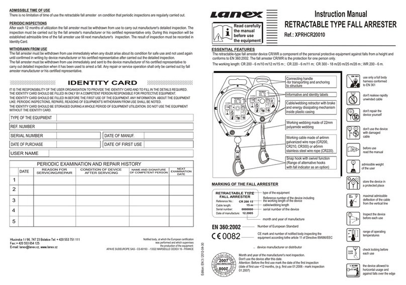 Lanex XPRHCR20010 instruction manual