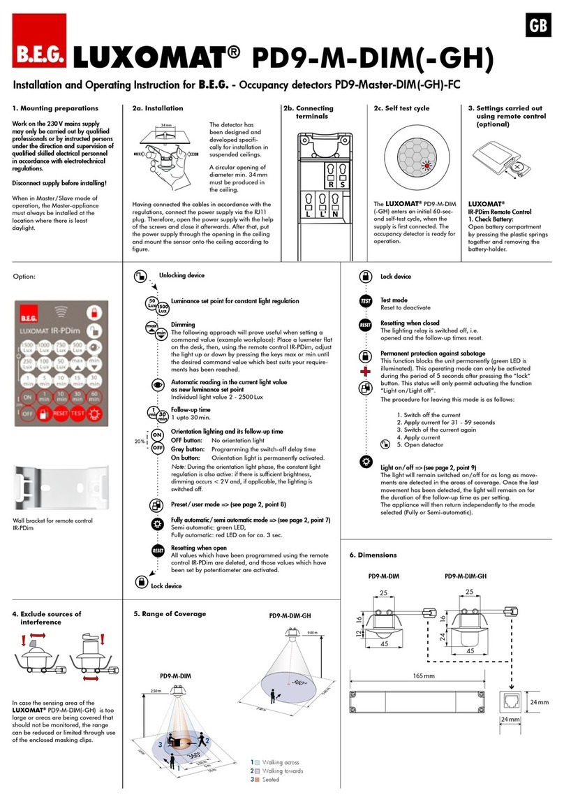 B.E.G. LUXOMAT PD9-M-DIM User guide