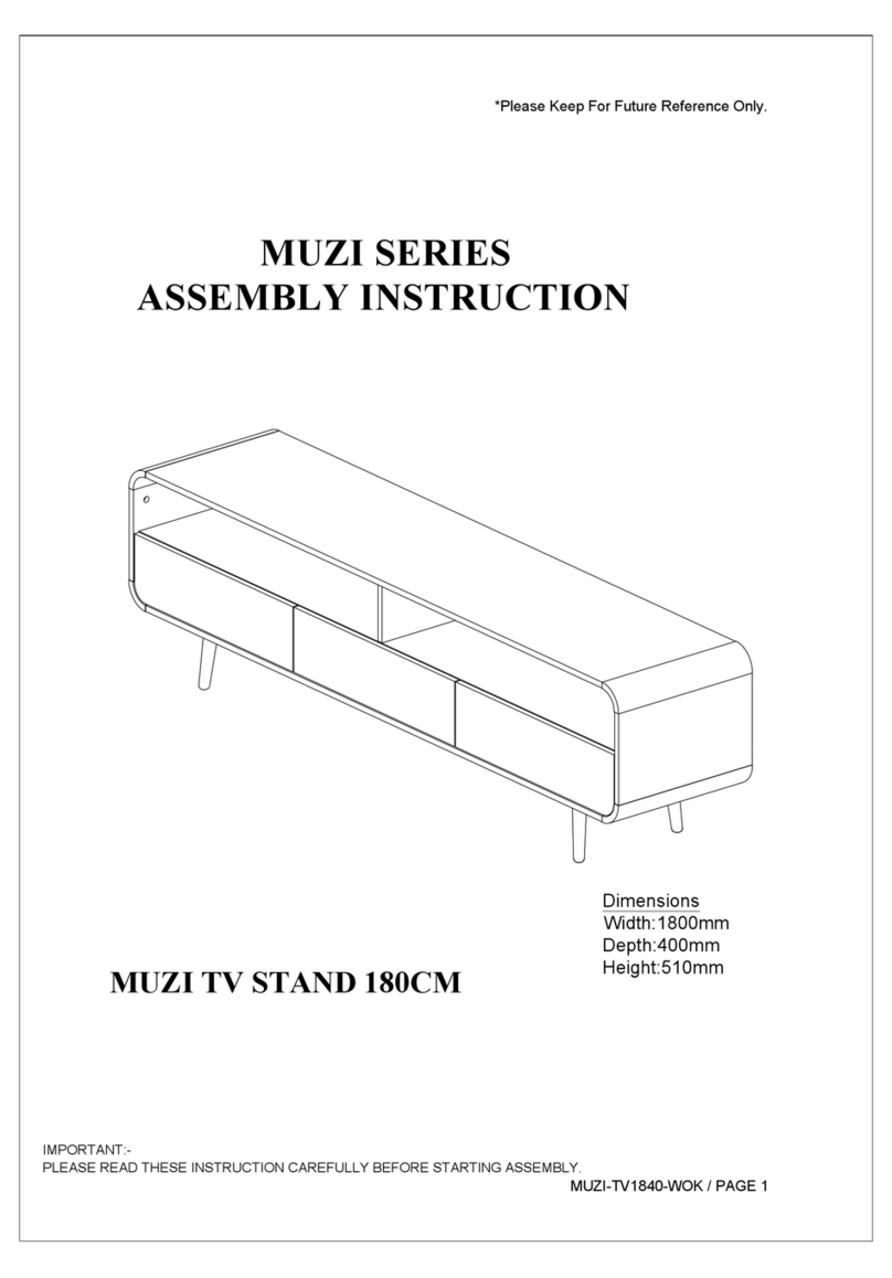 eliving FURNITURE MUZI Series Assembly instruction