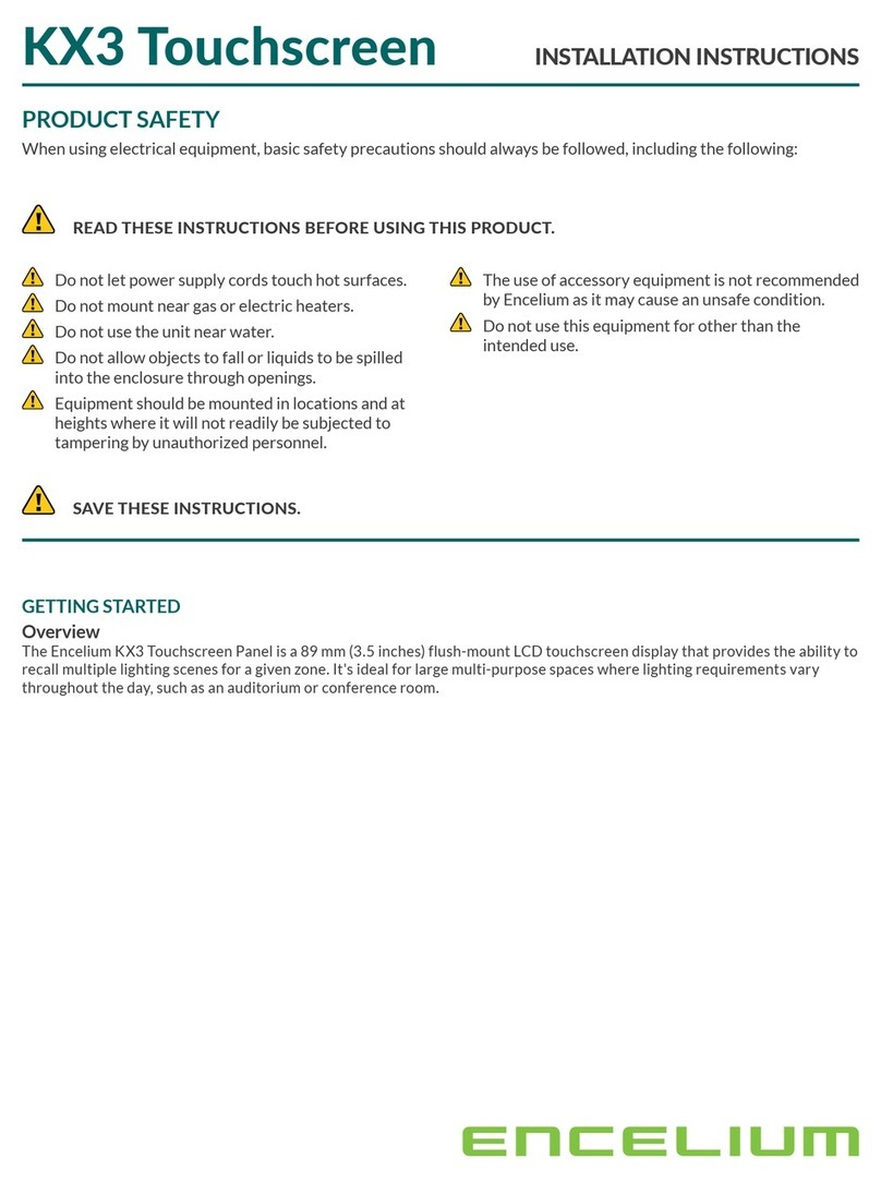 Encelium KX3 Touchscreen User manual
