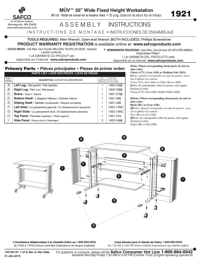 LDI Spaces SAFCO MUV 1921 User manual