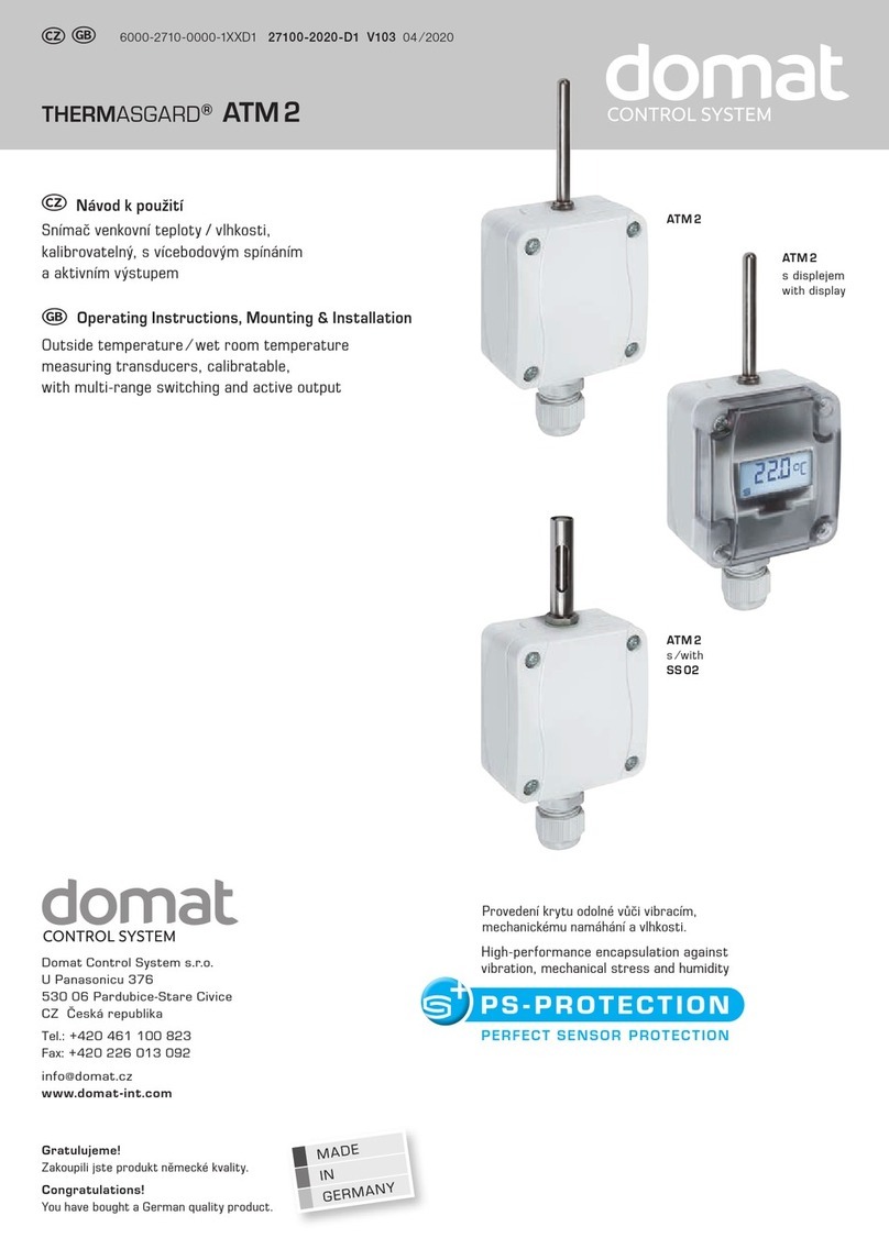 domat THERMASGARD ATM 2 Operating Instructions, Mounting & Installation