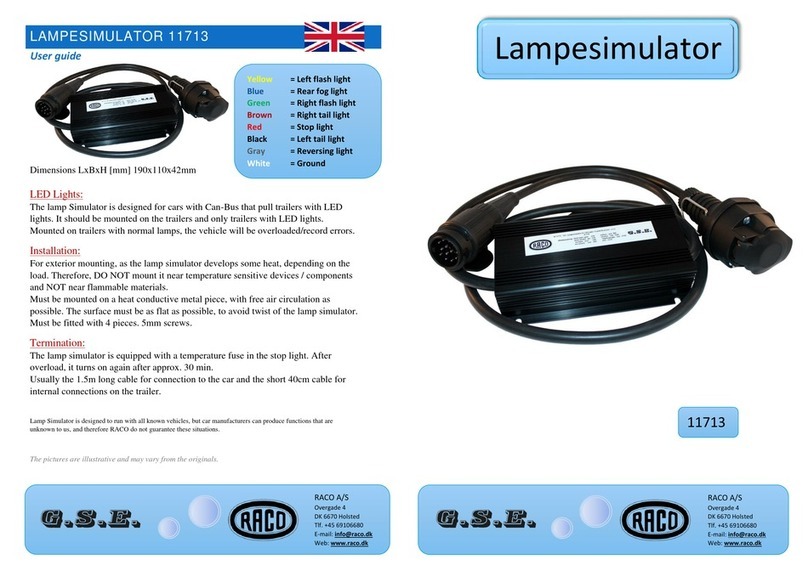 Raco G.S.E. 11713 user guide