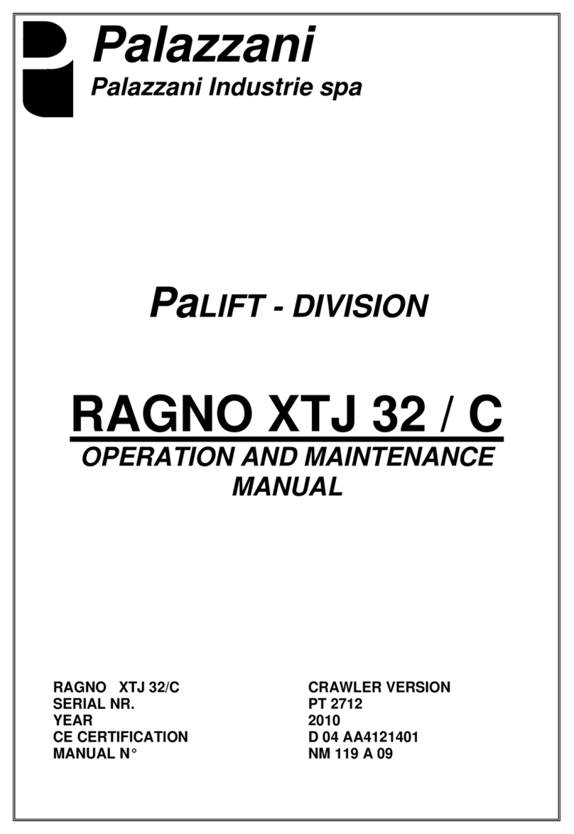 PALAZZANI RAGNO XTJ 32 / C Operation and maintenance manual