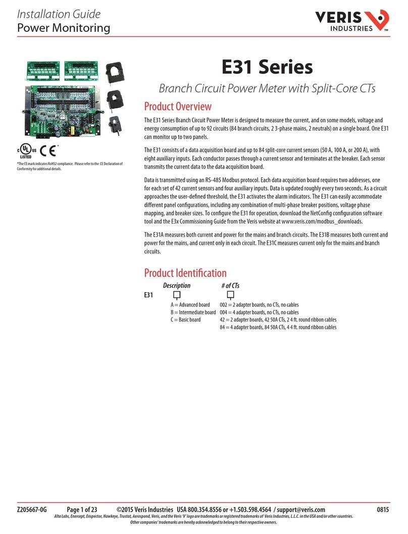 Veris Industries E31 Series User manual