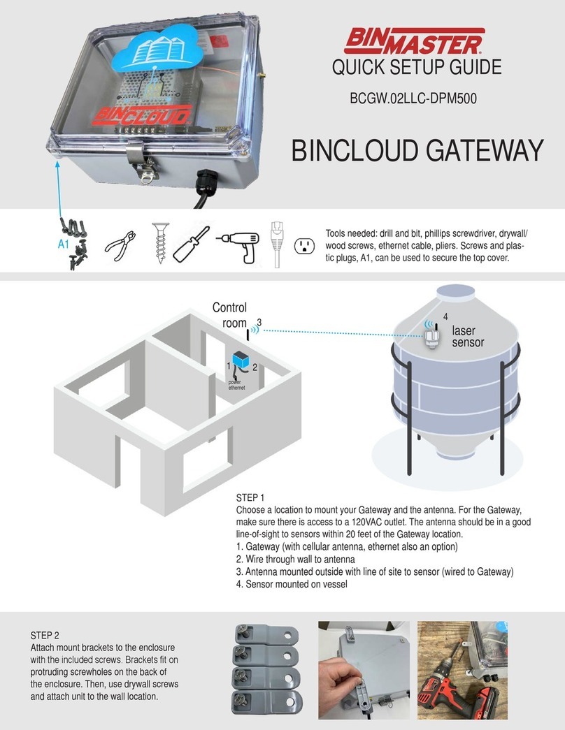 Bin Master BINCLOUD BCGW.02LLC-DPM500 User manual Bin Master BINCLOUD BCGW.02LLC-DPM500 User manual