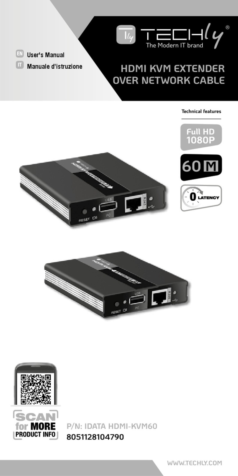 Techly IDATA HDMI-KVM60 user manual