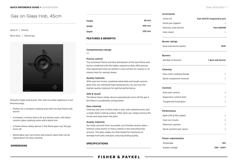 Fisher & Paykel 9 Series User manual
