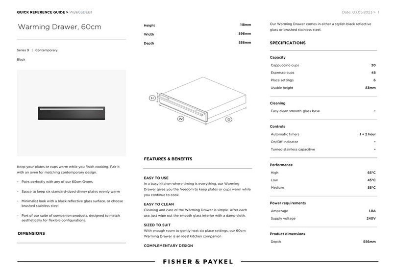Fisher & Paykel 9 Series User manual