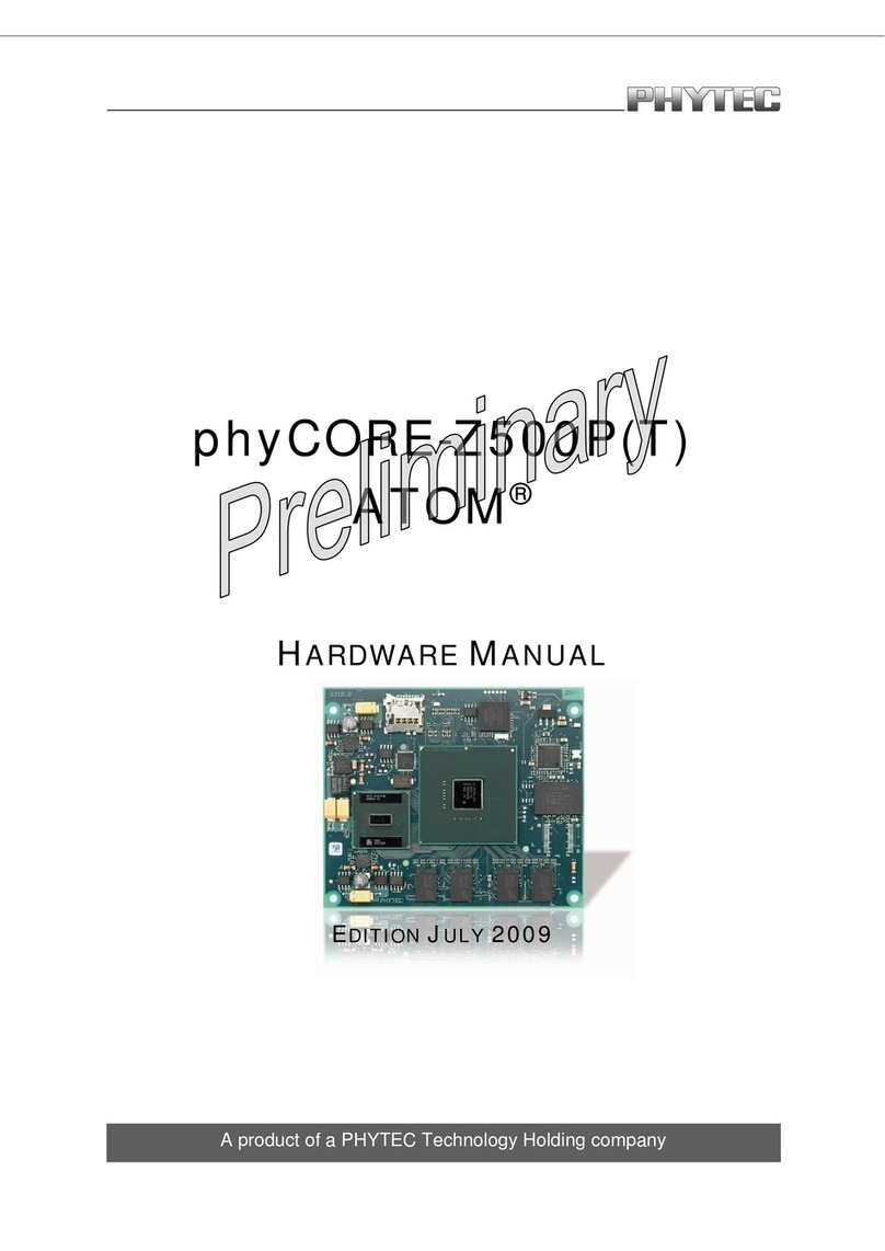 Phytec ATOM phyCORE-Z500P(T) Hardware manual