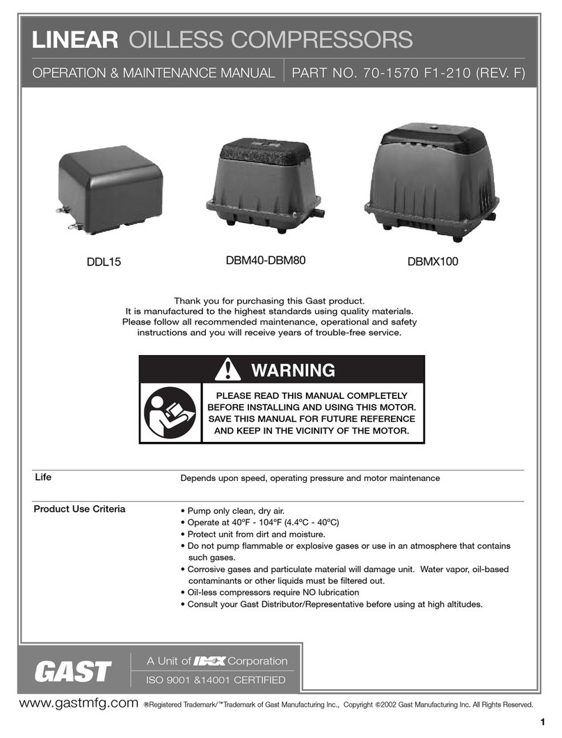Gast DDL15 Operation & maintenance manual