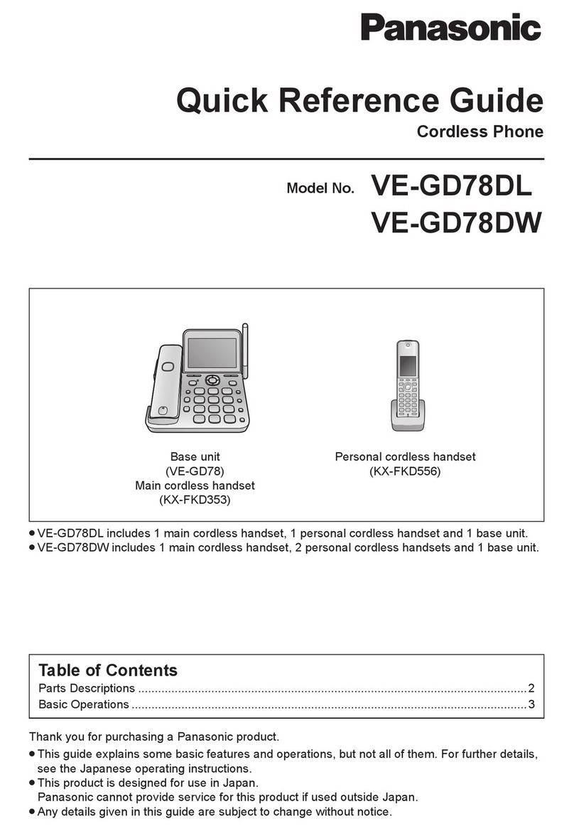 Panasonic VE-GD78DL User manual