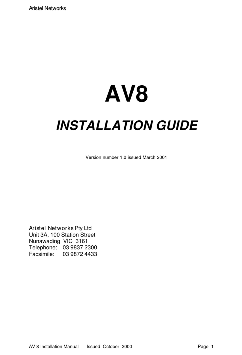Aristel AV-8 installation guide