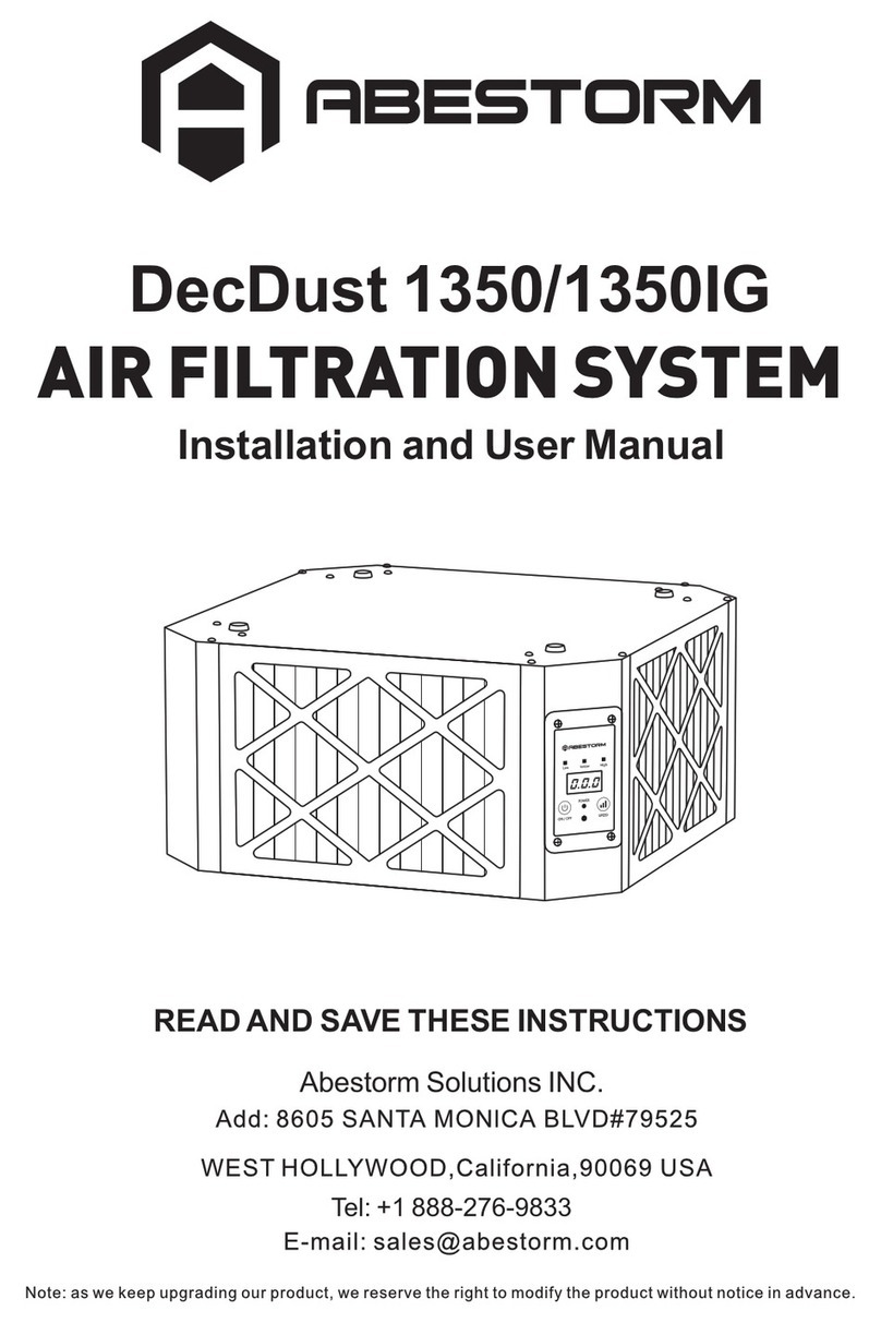Abestorm DecDust 1350 Installation and user manual