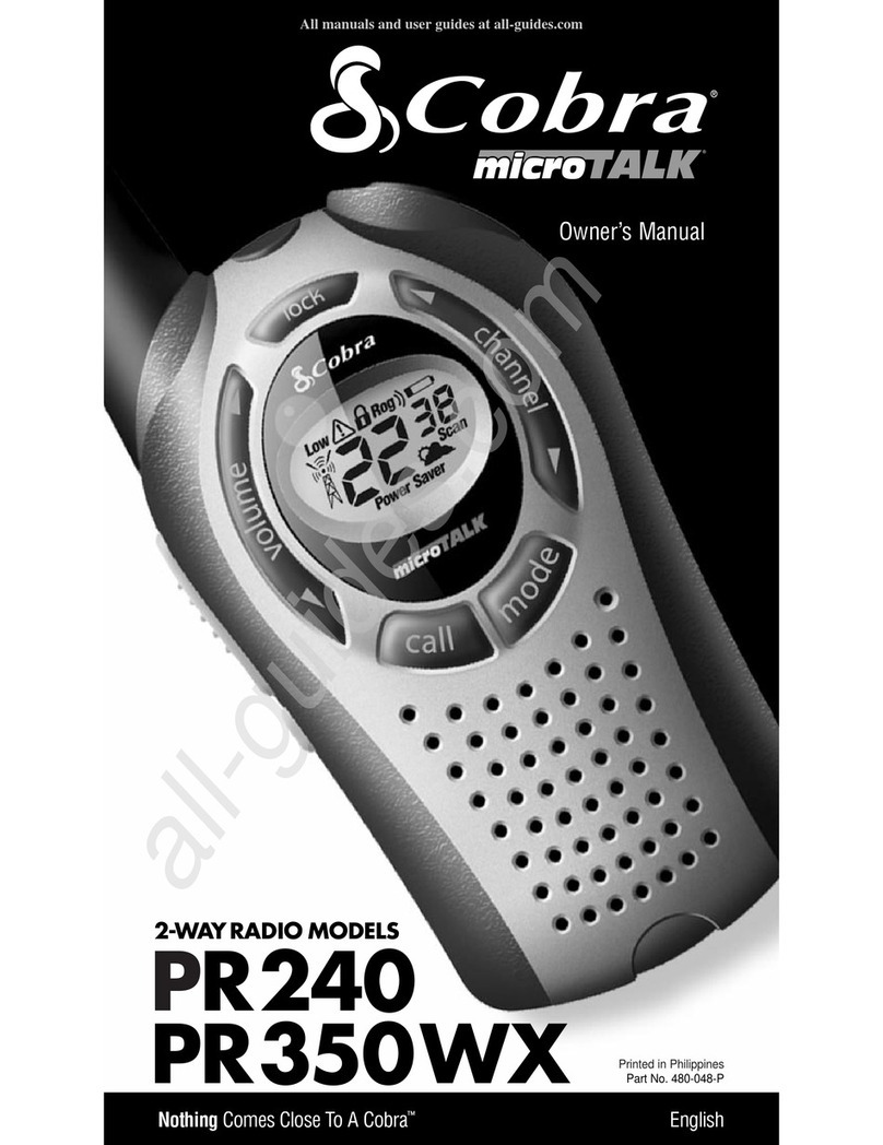 Cobra microTALK PR 240 owner's manual