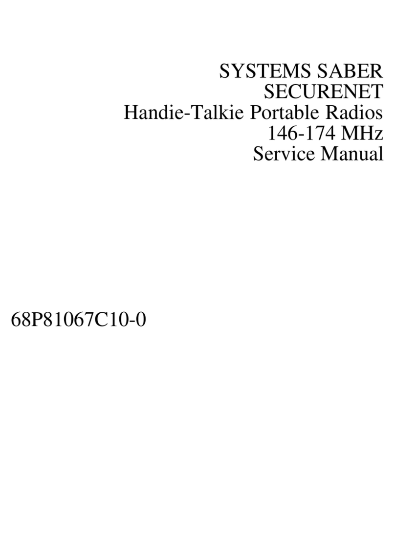 Motorola SYSTEMS SABER SECURENET Handie-Talkie... User manual