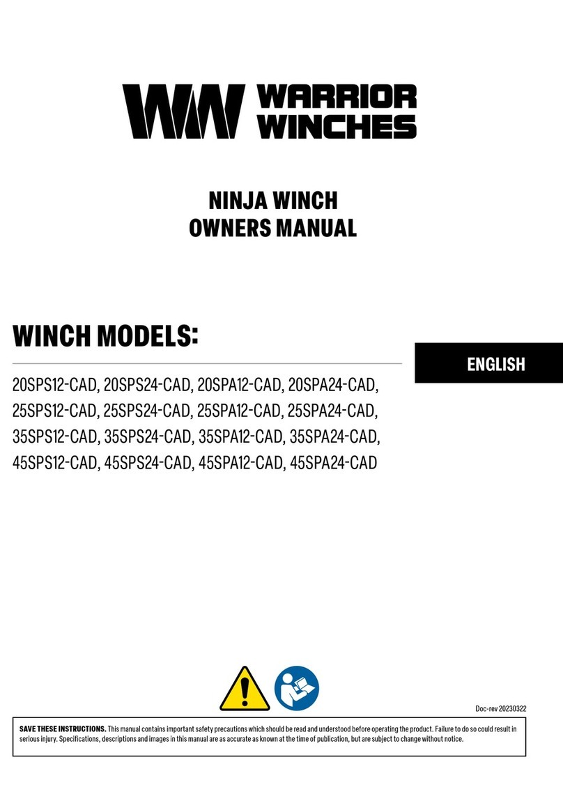 Warrior Winches NINJA 20SPS12-CAD owner's manual Warrior Winches NINJA 20SPS12-CAD owner's manual