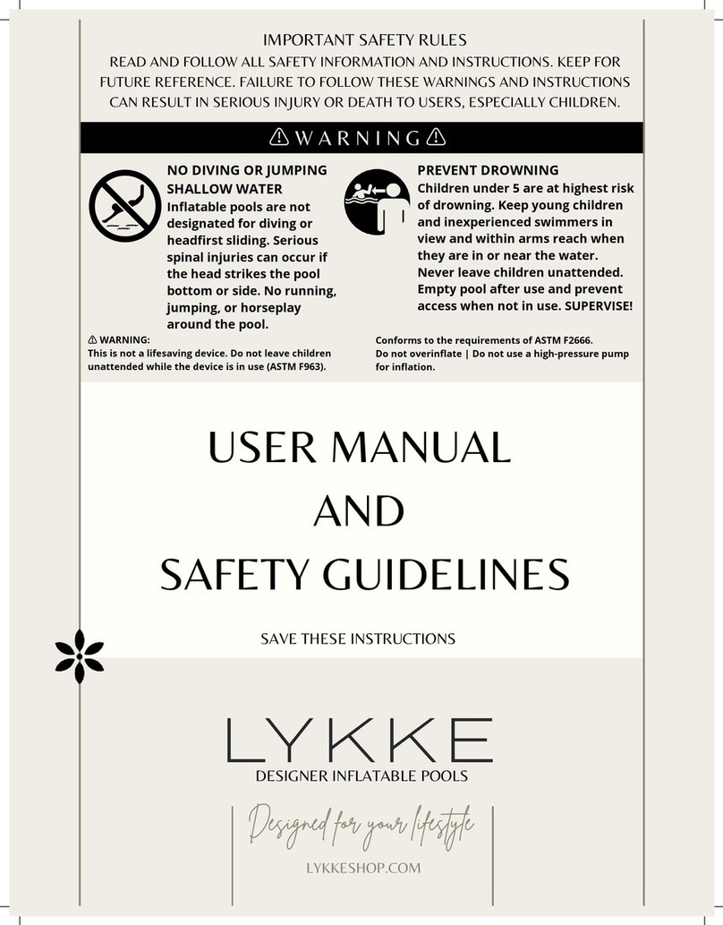 Lykke DESIGNER INFLATABLE POOL Installation and operating manual