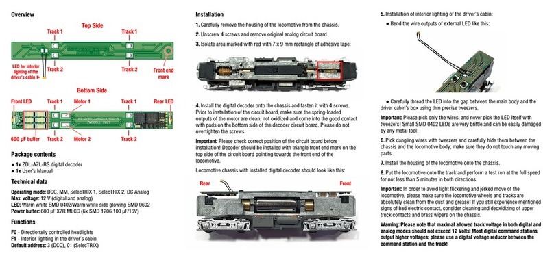Zmodell ZDL-AZL-RS user manual