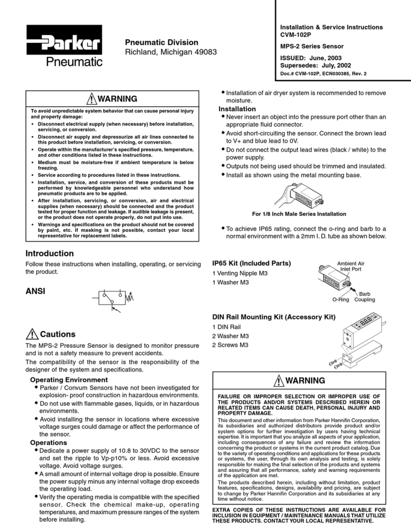 Parker Pneumatic MPS-2 Series Installation & service instructions