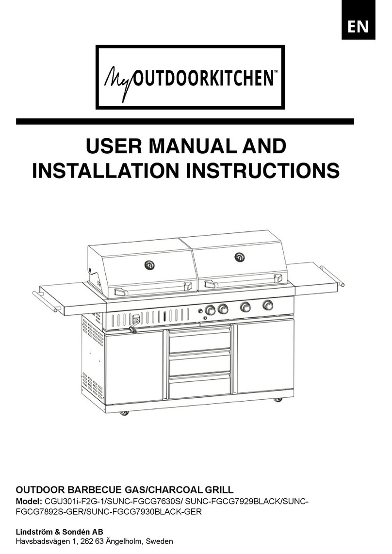 MyOUTDOORKITCHEN CGU301i-F2G-1 User manual and installation instructions