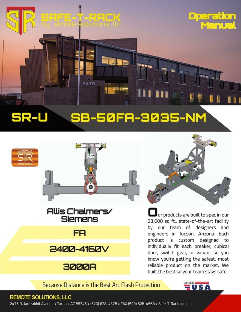Remote Solutions SAFE-T-RACK SR-U Operation manual