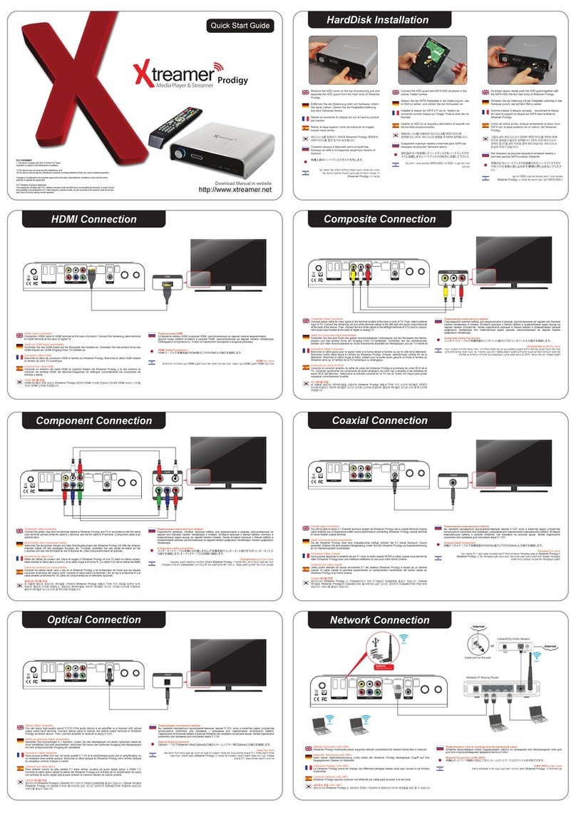 Xtreamer Prodigy quick start guide