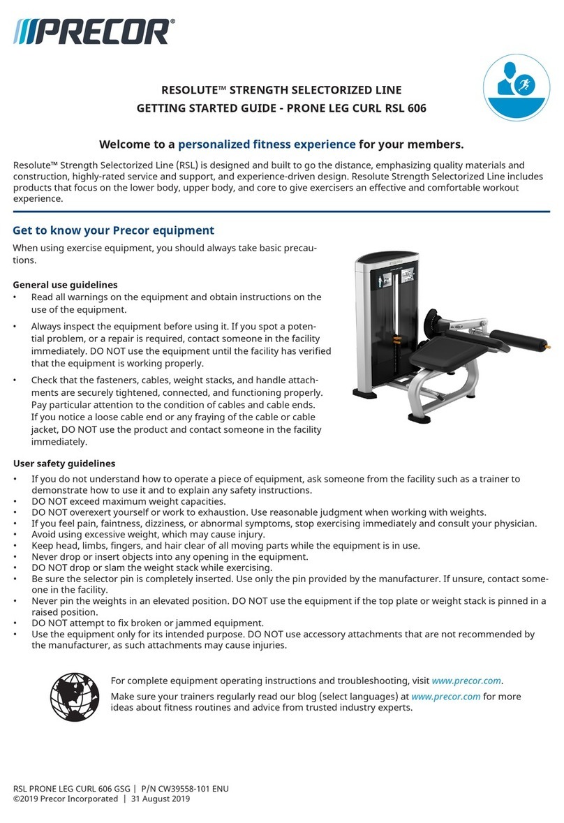 Precor Resolute RSL 606 User manual