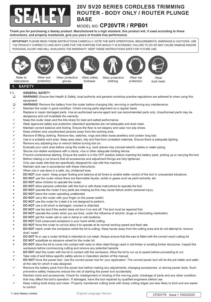 Sealey SV20 Series User manual