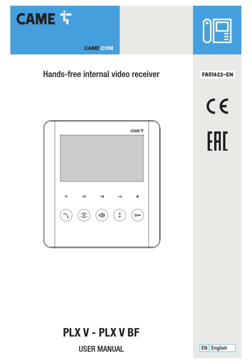 CAME PLX V User manual