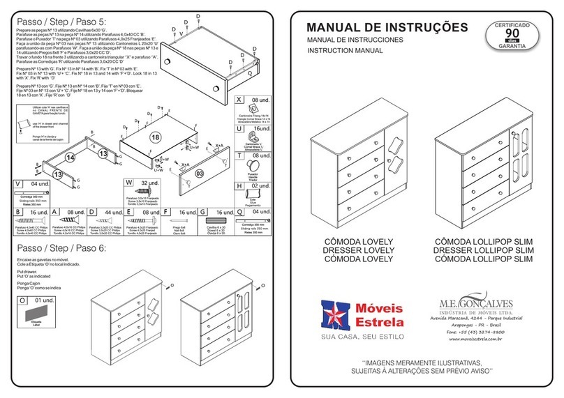 Moveis Estrela LOVELY instruction manual Moveis Estrela LOVELY instruction manual