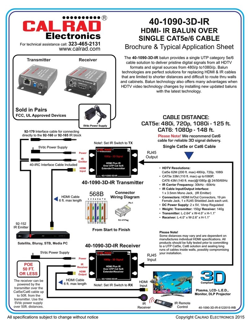 CALRAD Electronics 40-1090-3D-IR brochure CALRAD Electronics 40-1090-3D-IR brochure
