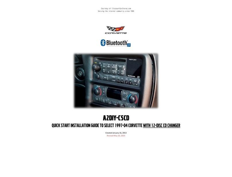 Corvette A2DIY-C5CD Quick start installation guide