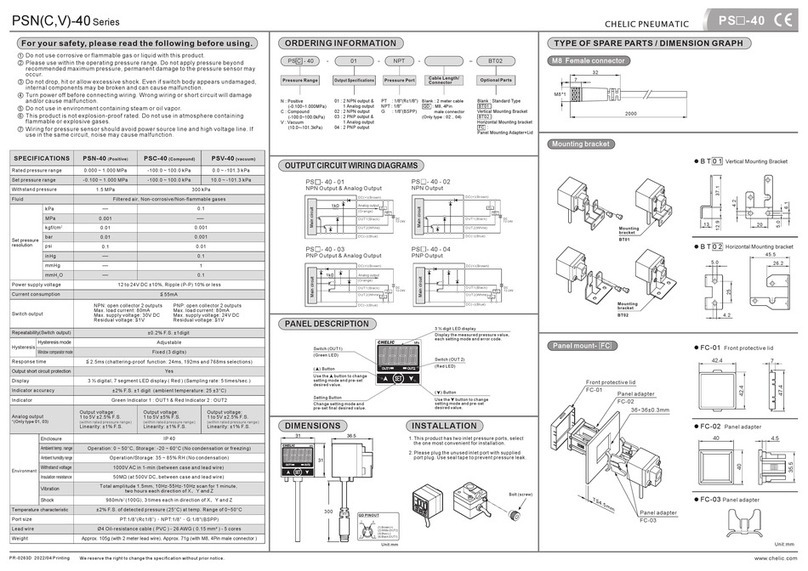 CHELIC PSN 40 Series manual