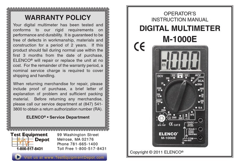 Elenco Electronics M-1000E Assembly instructions Elenco Electronics M-1000E Assembly instructions