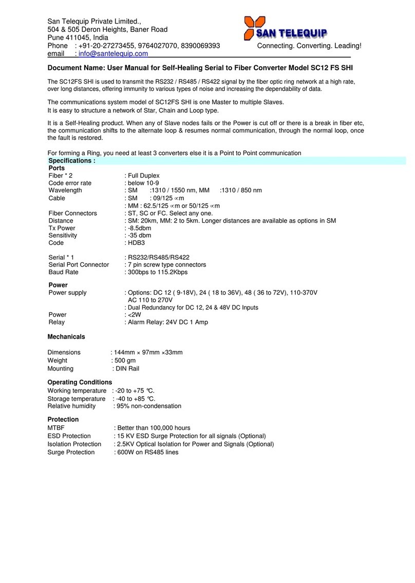 San Telequip SC12 FS SHI user manual