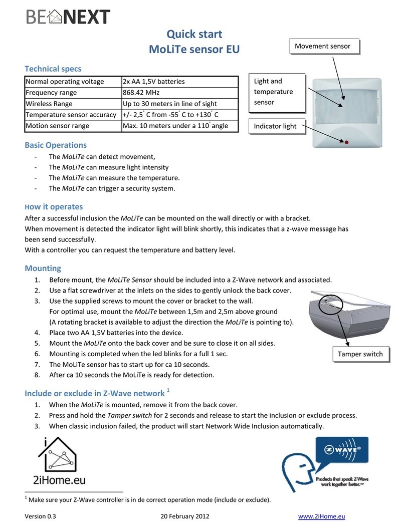 BeNext MoLiTe User manual