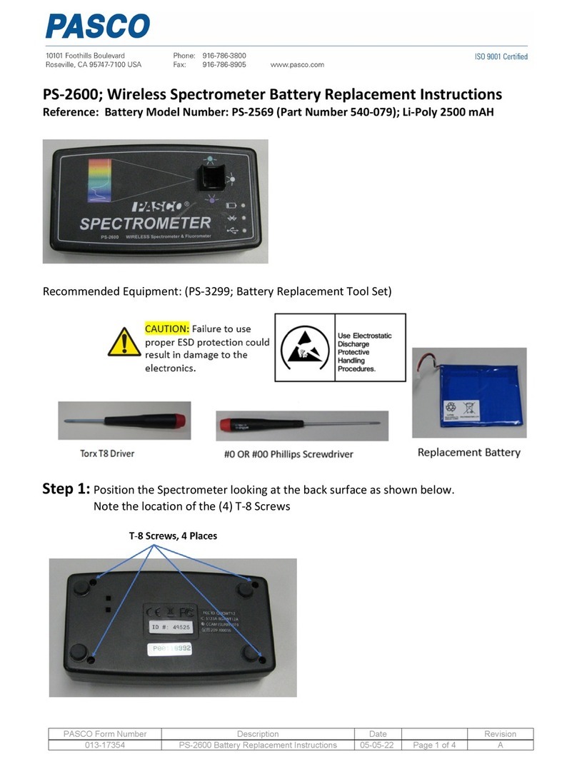 PASCO PS-2600 Use and care manual