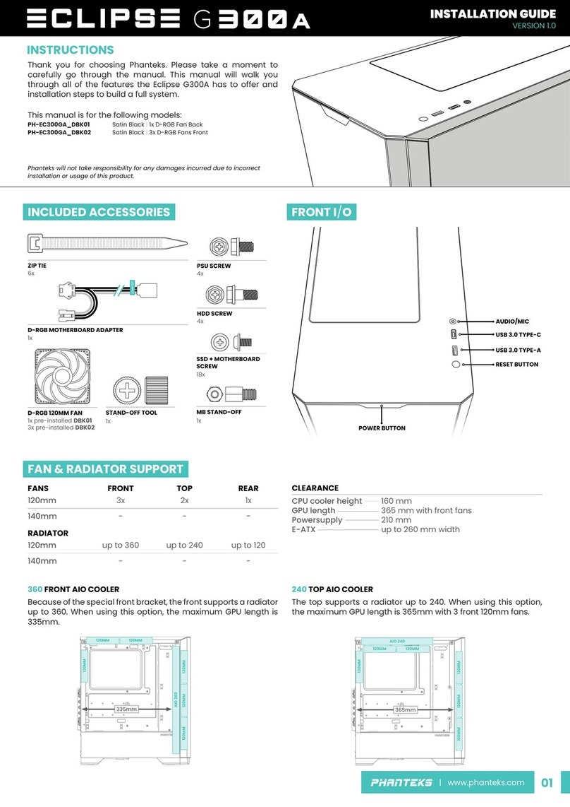 Phanteks ECLIPSE G300A installation guide