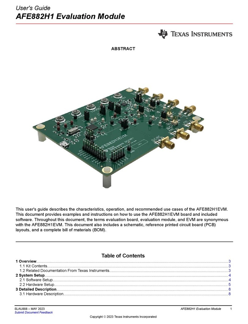 Texas Instruments AFE882H1 User manual