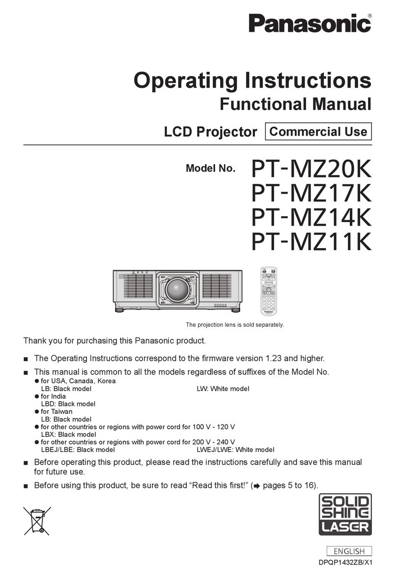 Panasonic PT-MZ17K operating instructions