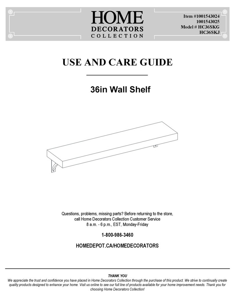 Home Decorators Collection HC36SKG Use and care guide